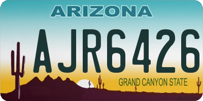 AZ license plate AJR6426