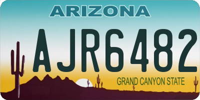 AZ license plate AJR6482