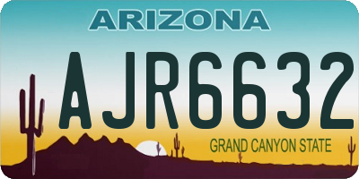 AZ license plate AJR6632