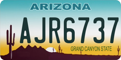 AZ license plate AJR6737