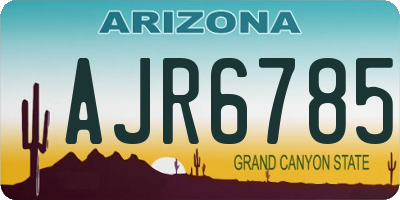AZ license plate AJR6785