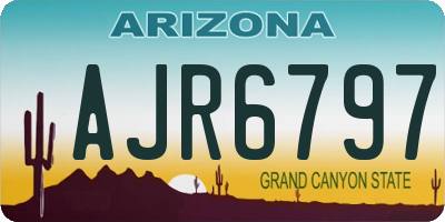 AZ license plate AJR6797