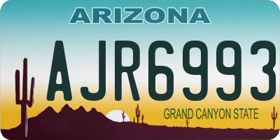AZ license plate AJR6993