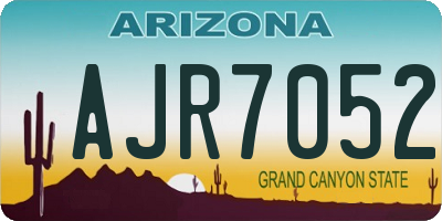 AZ license plate AJR7052