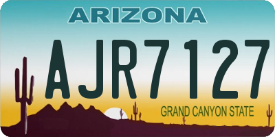 AZ license plate AJR7127