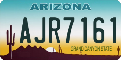 AZ license plate AJR7161