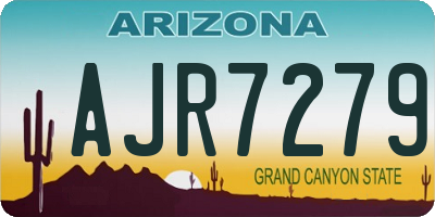 AZ license plate AJR7279