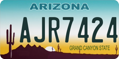 AZ license plate AJR7424