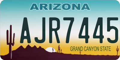 AZ license plate AJR7445