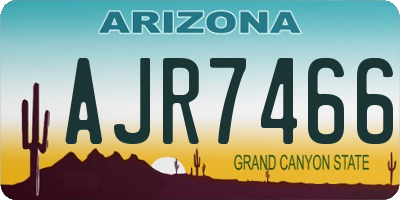 AZ license plate AJR7466