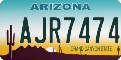 AZ license plate AJR7474