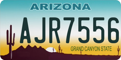AZ license plate AJR7556