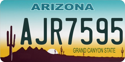 AZ license plate AJR7595