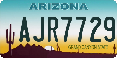 AZ license plate AJR7729