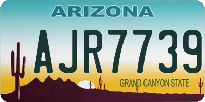 AZ license plate AJR7739