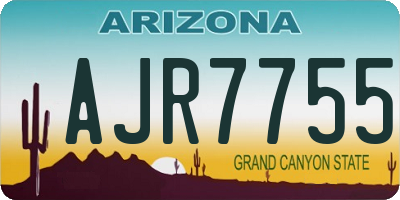 AZ license plate AJR7755