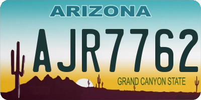 AZ license plate AJR7762