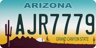 AZ license plate AJR7779