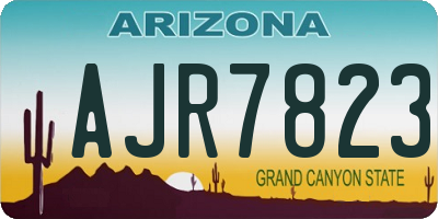 AZ license plate AJR7823