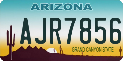 AZ license plate AJR7856