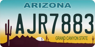AZ license plate AJR7883
