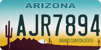 AZ license plate AJR7894