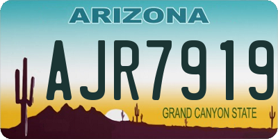 AZ license plate AJR7919