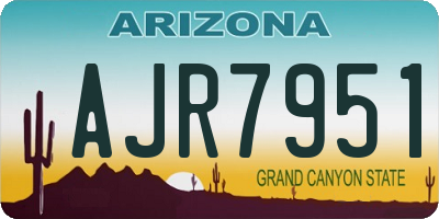 AZ license plate AJR7951