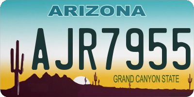 AZ license plate AJR7955