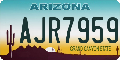 AZ license plate AJR7959