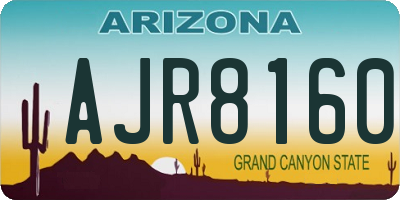 AZ license plate AJR8160