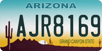 AZ license plate AJR8169
