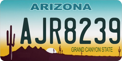 AZ license plate AJR8239