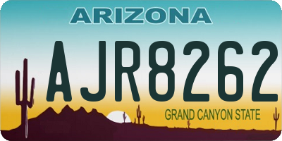 AZ license plate AJR8262