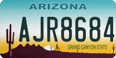 AZ license plate AJR8684