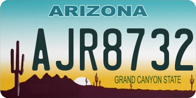 AZ license plate AJR8732