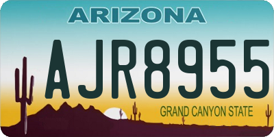 AZ license plate AJR8955