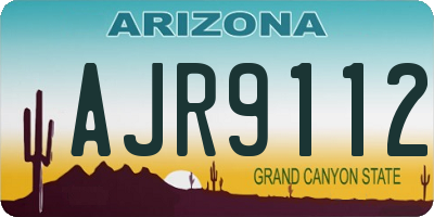 AZ license plate AJR9112