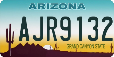 AZ license plate AJR9132
