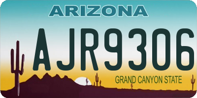 AZ license plate AJR9306