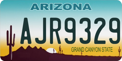 AZ license plate AJR9329