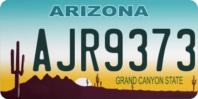 AZ license plate AJR9373