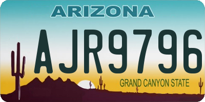 AZ license plate AJR9796