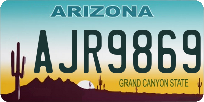 AZ license plate AJR9869