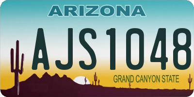 AZ license plate AJS1048