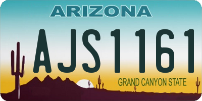 AZ license plate AJS1161