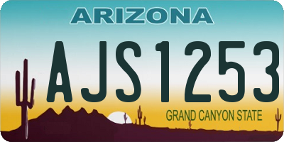 AZ license plate AJS1253