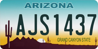 AZ license plate AJS1437