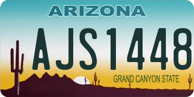AZ license plate AJS1448
