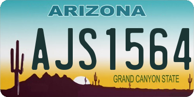 AZ license plate AJS1564